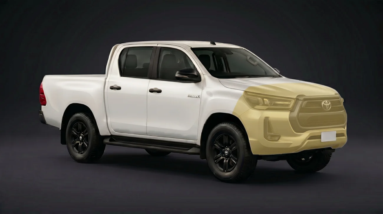 Partial front paint protection coverage