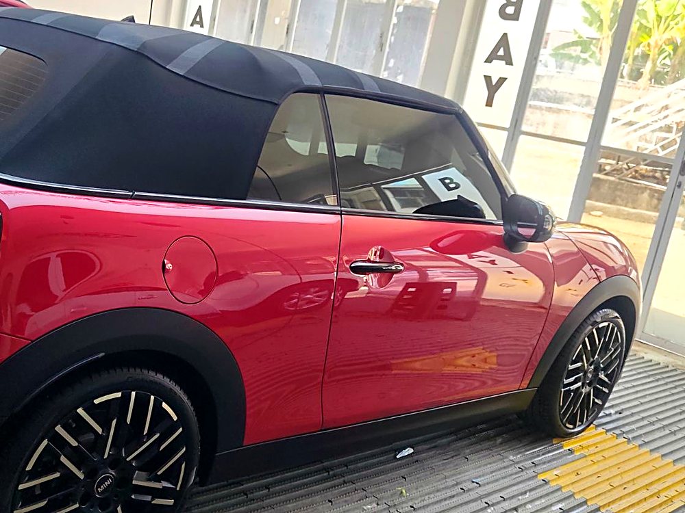 Mini Cooper side panels protected with PPF at LEDWorks